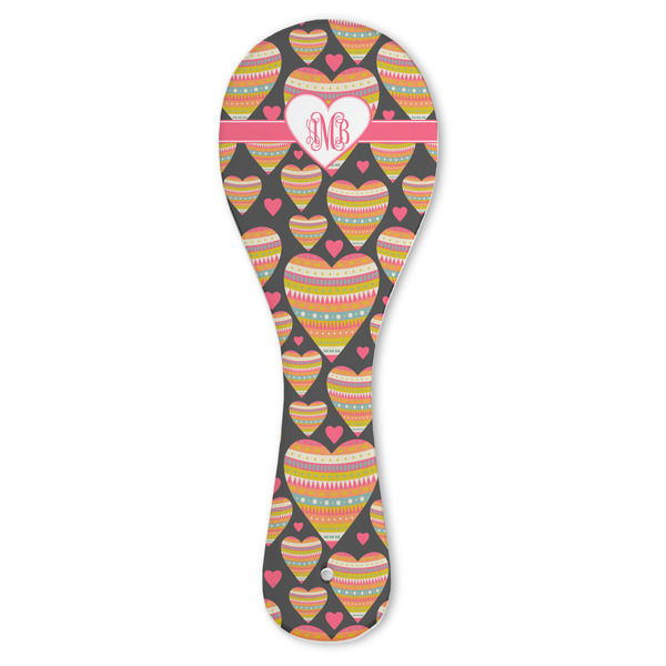 Custom Hearts Ceramic Spoon Rest (Personalized)