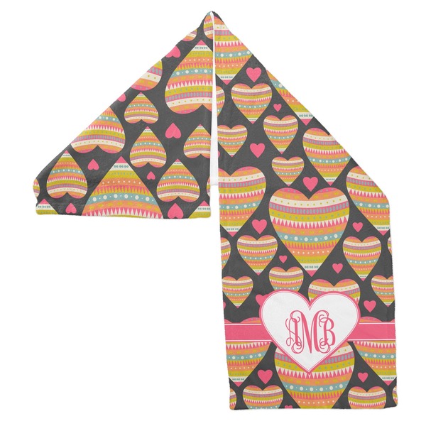 Hearts Sports Towel Folded - Both Sides Showing