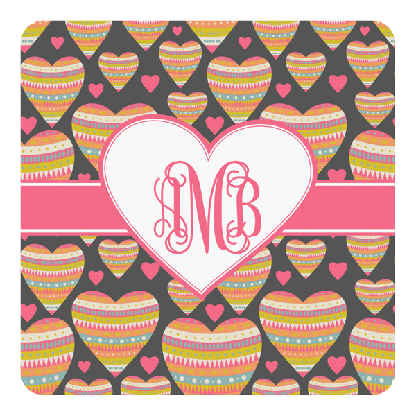 Custom Hearts Square Decal - XLarge (Personalized)