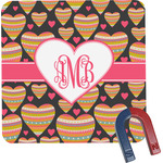 Hearts Square Fridge Magnet w/ Monogram