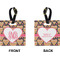 Hearts Square Luggage Tag (Front + Back)
