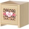 Hearts Square Wall Decal on Wooden Cabinet
