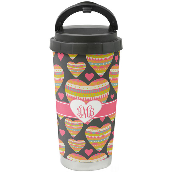 Custom Hearts Stainless Steel Coffee Tumbler (Personalized)