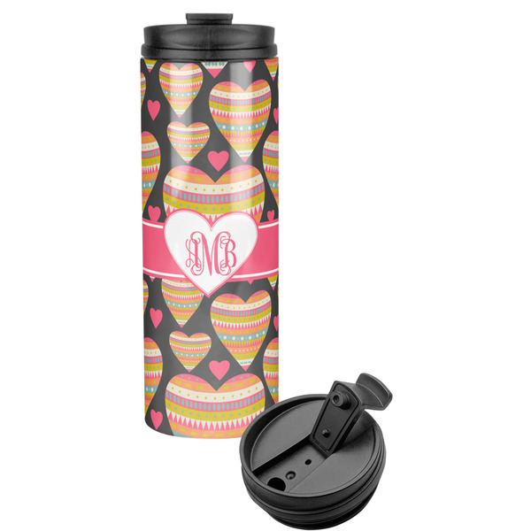 Custom Hearts Stainless Steel Skinny Tumbler (Personalized)