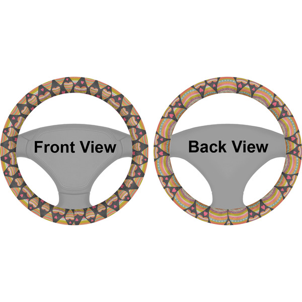 Hearts Steering Wheel Cover- Front and Back