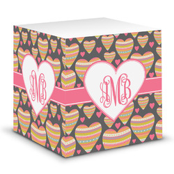 Hearts Sticky Note Cube (Personalized)