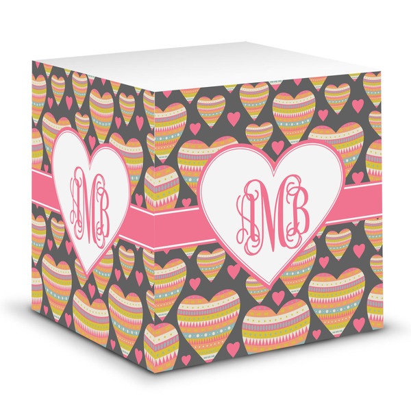 Custom Hearts Sticky Note Cube (Personalized)