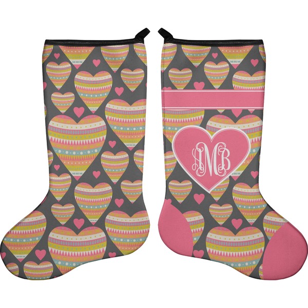Hearts Stocking - Double-Sided - Approval