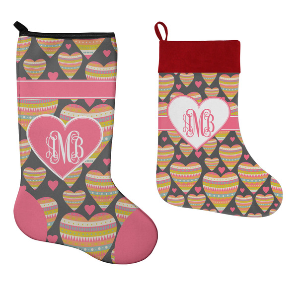 Hearts Stockings - Side by Side compare