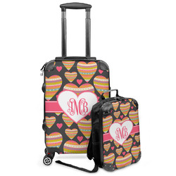 Hearts Kids 2-Piece Luggage Set - Suitcase & Backpack (Personalized)