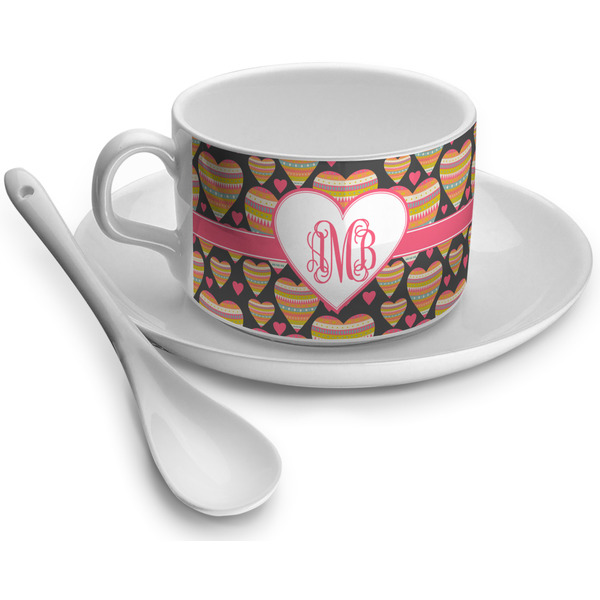Custom Hearts Tea Cup - Single (Personalized)