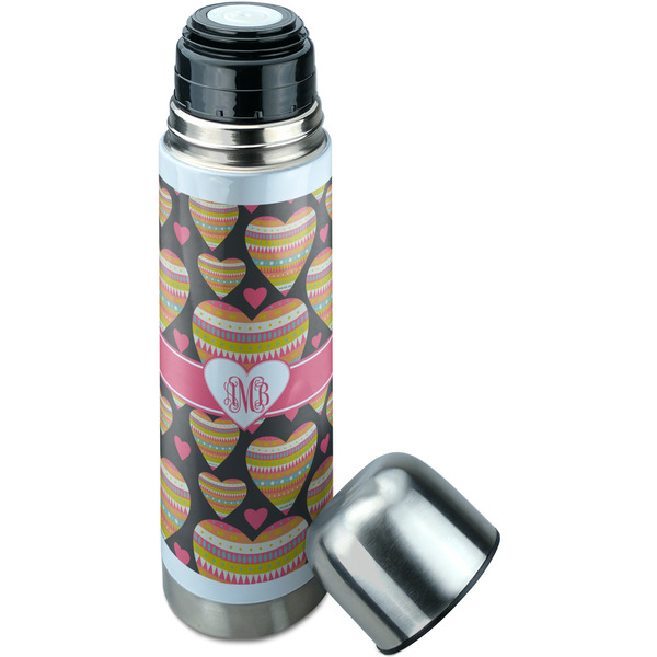 Hearts Thermos - Lid Off