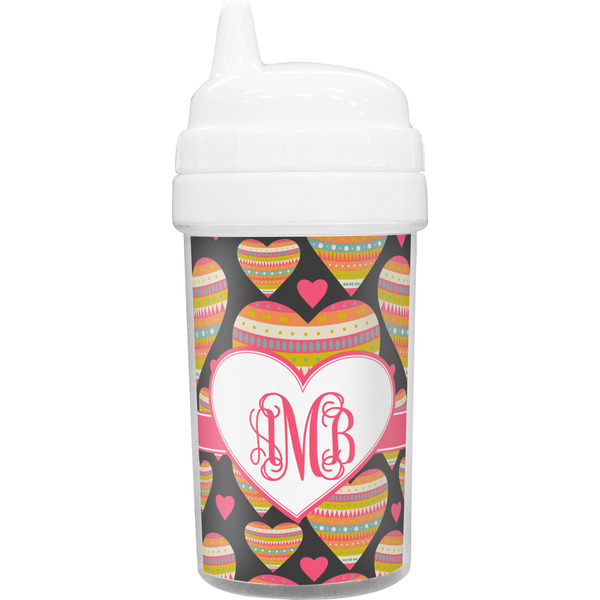 Custom Hearts Toddler Sippy Cup (Personalized)