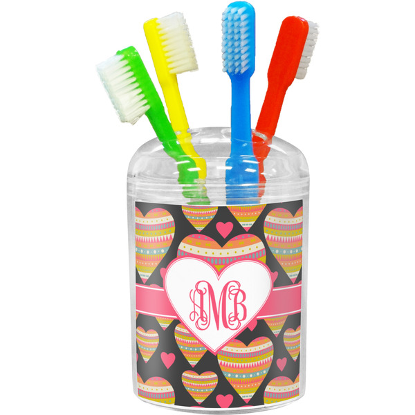 Custom Hearts Toothbrush Holder (Personalized)