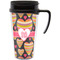 Hearts Travel Mug with Black Handle - Front