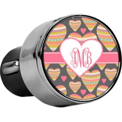 Hearts USB Car Charger (Personalized)