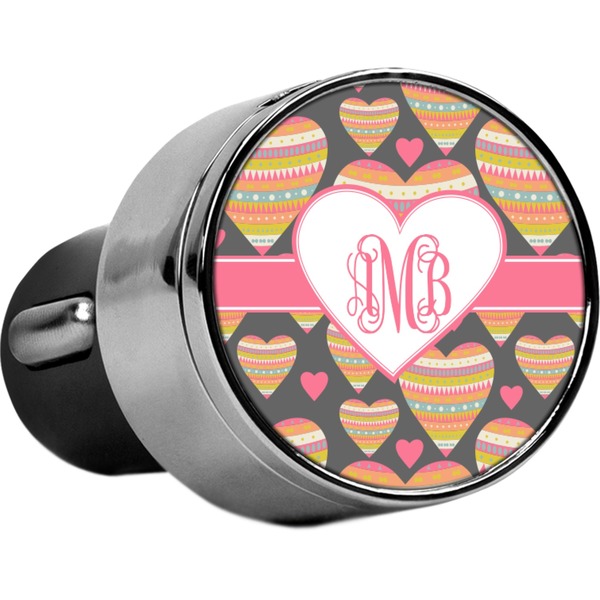 Custom Hearts USB Car Charger (Personalized)