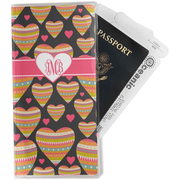 Custom Hearts Travel Document Holder