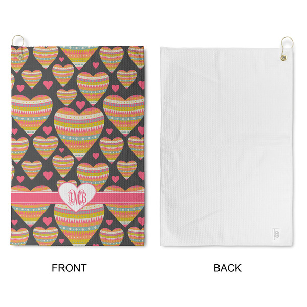 Hearts Waffle Weave Golf Towel - Approval