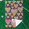 Hearts Waffle Weave Golf Towel - In Context