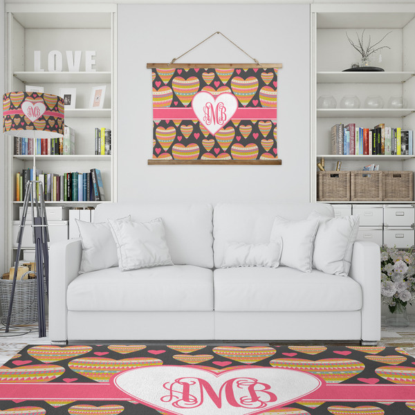 Hearts Wall Hanging Tapestry - IN CONTEXT