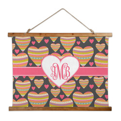 Hearts Wall Hanging Tapestry - Wide (Personalized)