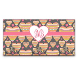Hearts Wall Mounted Coat Rack (Personalized)
