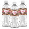 Hearts Water Bottle Labels - Front View
