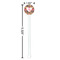 Hearts White Plastic 5.5" Stir Stick - Round - Dimensions