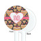 Hearts White Plastic 5.5" Stir Stick - Single Sided - Round - Front & Back