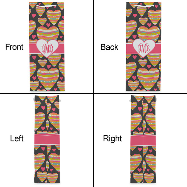 Hearts Wine Gift Bag - Gloss - Approval