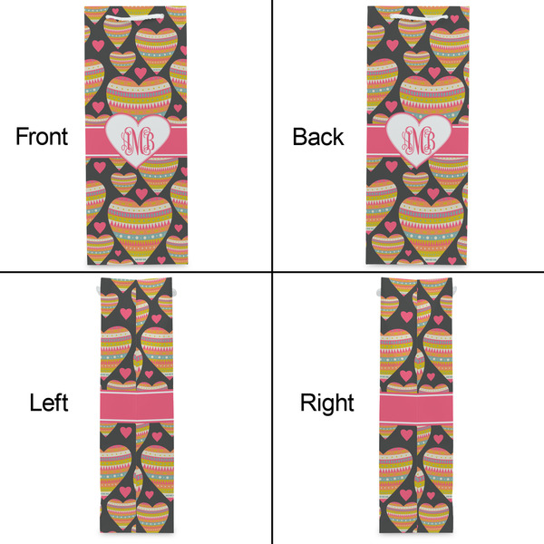 Hearts Wine Gift Bag - Matte - Approval