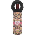 Hearts Wine Tote Bag w/ Monogram