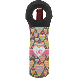 Hearts Wine Tote Bag w/ Monogram