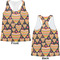Hearts Womens Racerback Tank Tops - Medium - Front and Back