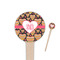 Hearts Wooden 4" Food Pick - Round - Closeup