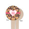 Hearts Wooden 4" Food Pick - Round - Single Sided - Front & Back