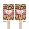 Hearts Wooden 6.25" Stir Stick - Rectangular - Double Sided - Front & Back