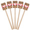 Hearts Wooden 6.25" Stir Stick - Rectangular - Fan View