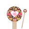 Hearts Wooden 6" Food Pick - Round - Closeup