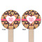 Hearts Wooden 6" Food Pick - Round - Double Sided - Front & Back