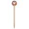 Hearts Wooden 6" Food Pick - Round - Single Pick