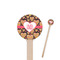Hearts Wooden 6" Stir Stick - Round - Closeup