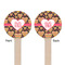 Hearts Wooden 6" Stir Stick - Round - Double Sided - Front & Back