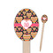 Hearts Wooden Food Pick - Oval - Closeup