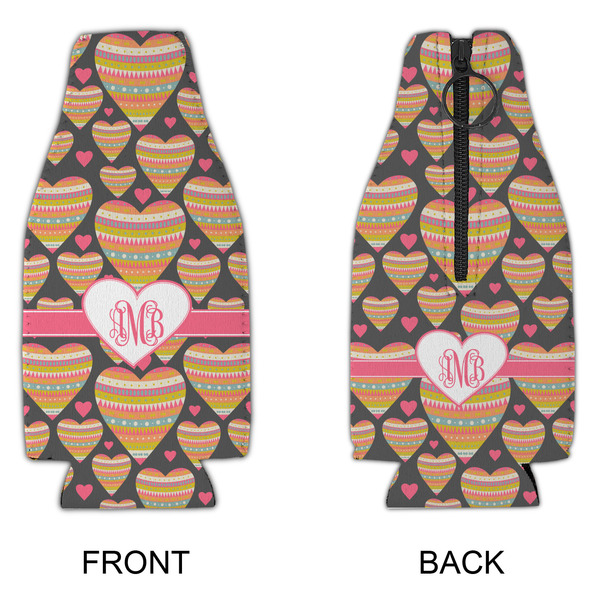 Hearts Zipper Bottle Cooler - APPROVAL
