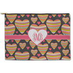 Hearts Zipper Pouch - Large - 12.5"x8.5" (Personalized)