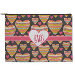 Hearts Zipper Pouch - Large - 12.5"x8.5" (Personalized)