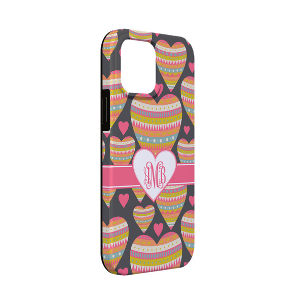Custom Hearts iPhone Case - Rubber Lined - iPhone 13 Mini (Personalized)