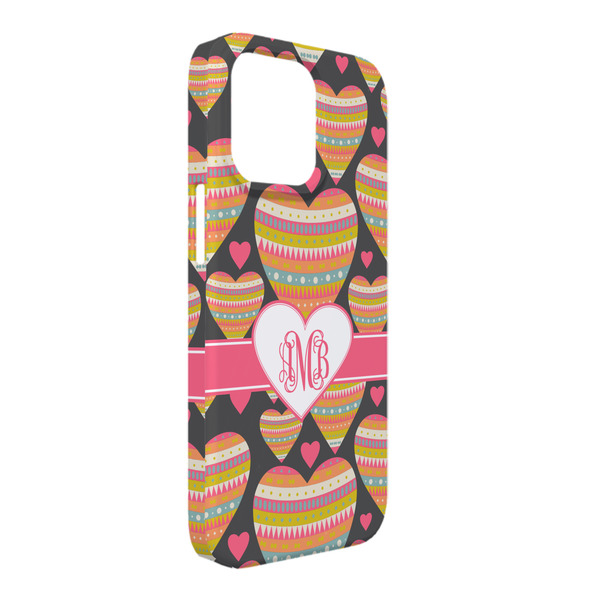 Custom Hearts iPhone Case - Plastic - iPhone 13 Pro Max (Personalized)